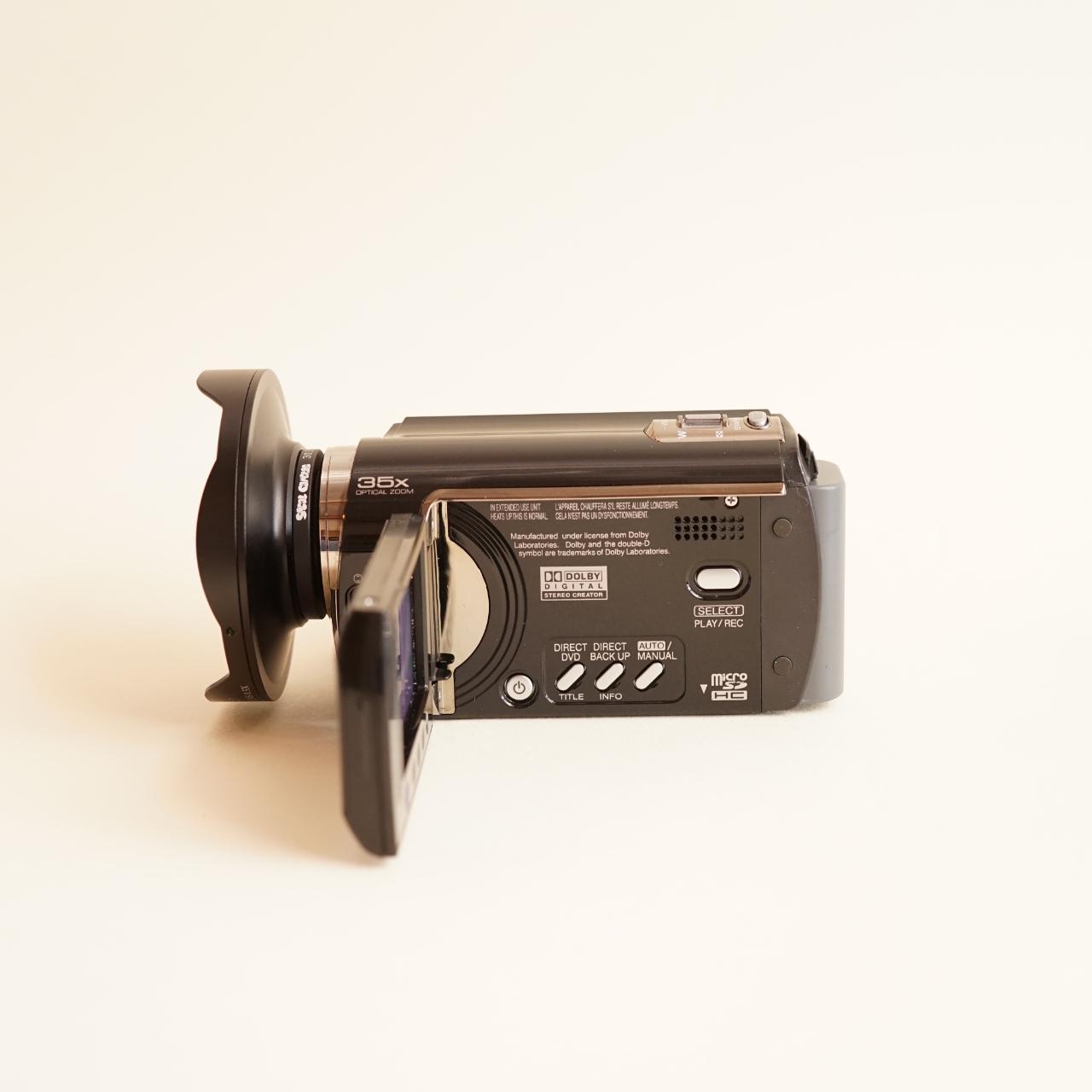 JVC Everio GZ-MG365BU Digital Camcorder | W/SoCal Cameras Fisheye Lens | Tested & Working | Black