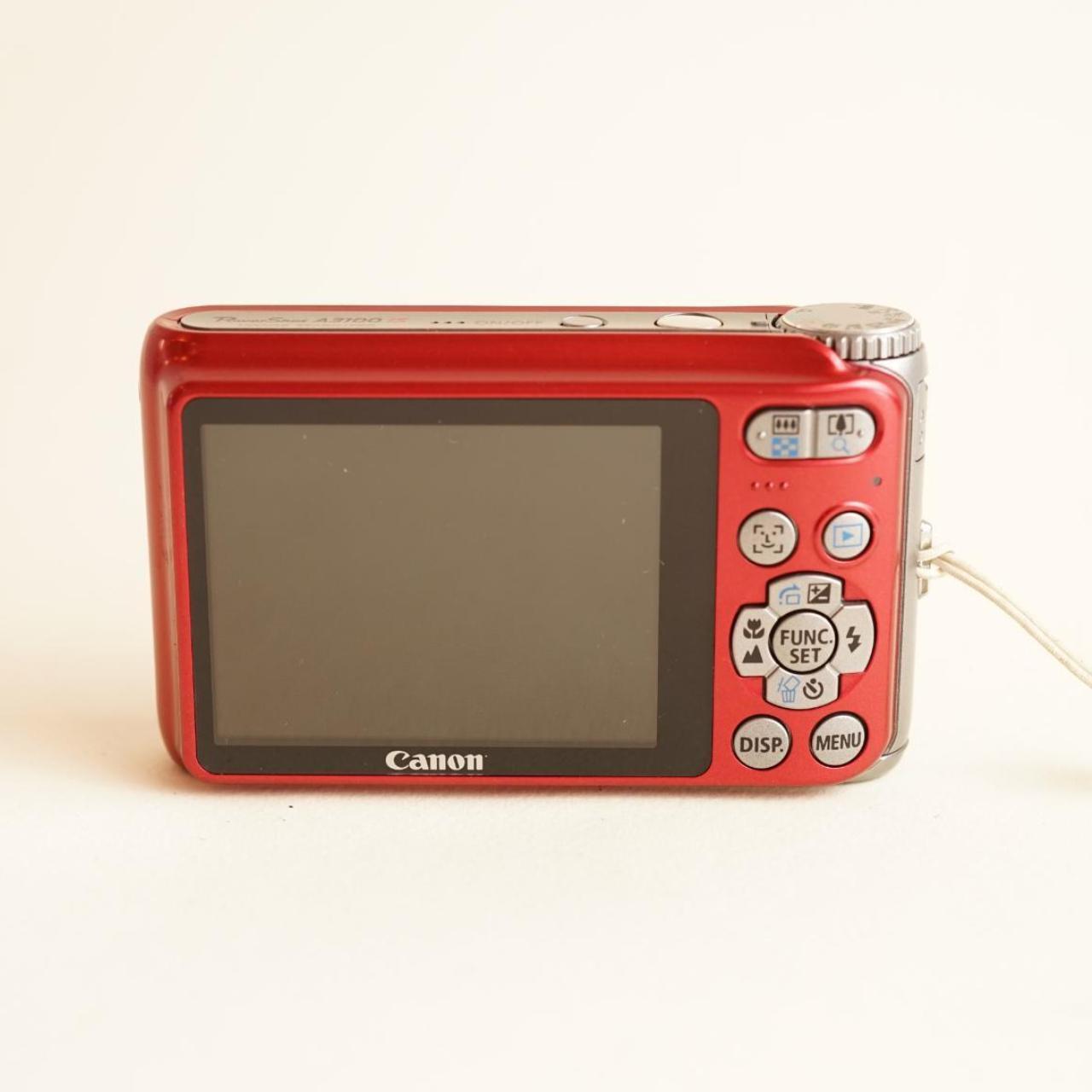 Canon PowerShot A3100 IS Digital Camera | 12MP | Tested & Working | Red