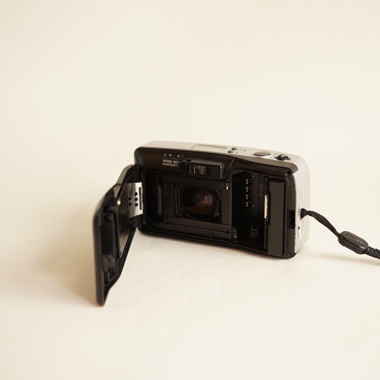 Olympus SuperZoom 105R Film Camera | 35mm Point & Shoot | Tested & Working | Silver