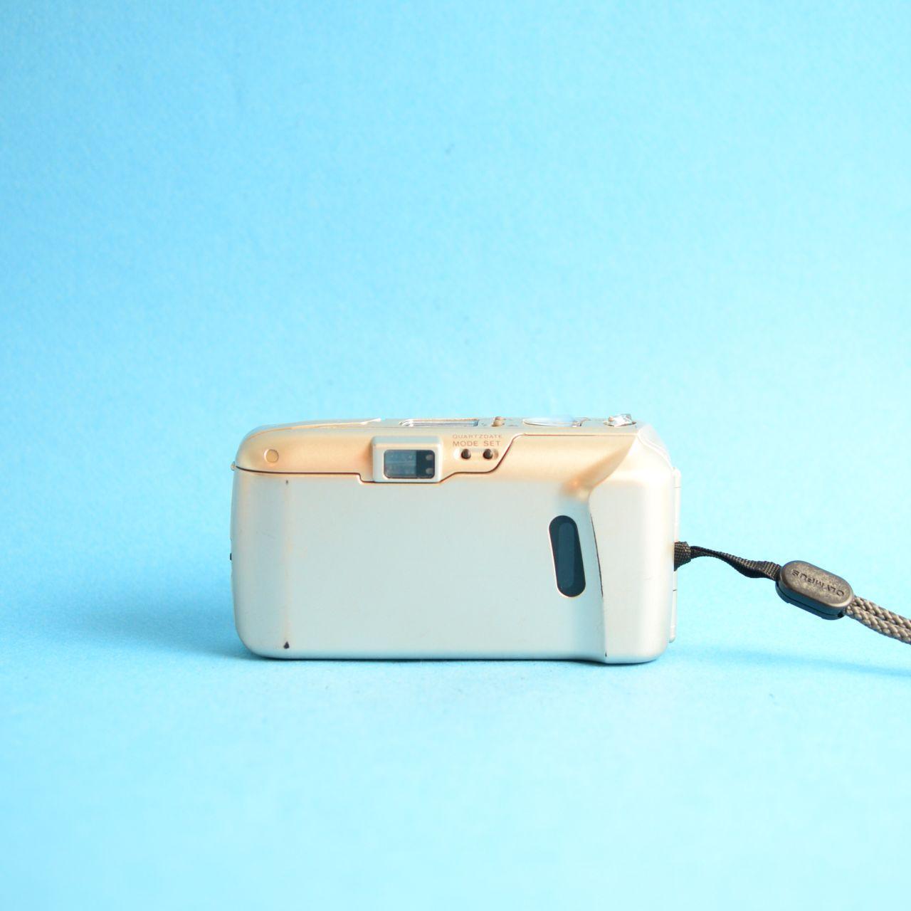 Olympus Infinity Stylus Epic Zoom 80 Film Camera | 35mm Point & Shoot | Tested & Working | Gold