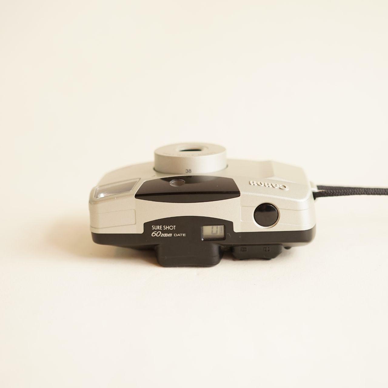 Canon Sure Shot 60 Zoom 35mm Point & Shoot Film Camera | READ DESCRIPTION | Silver