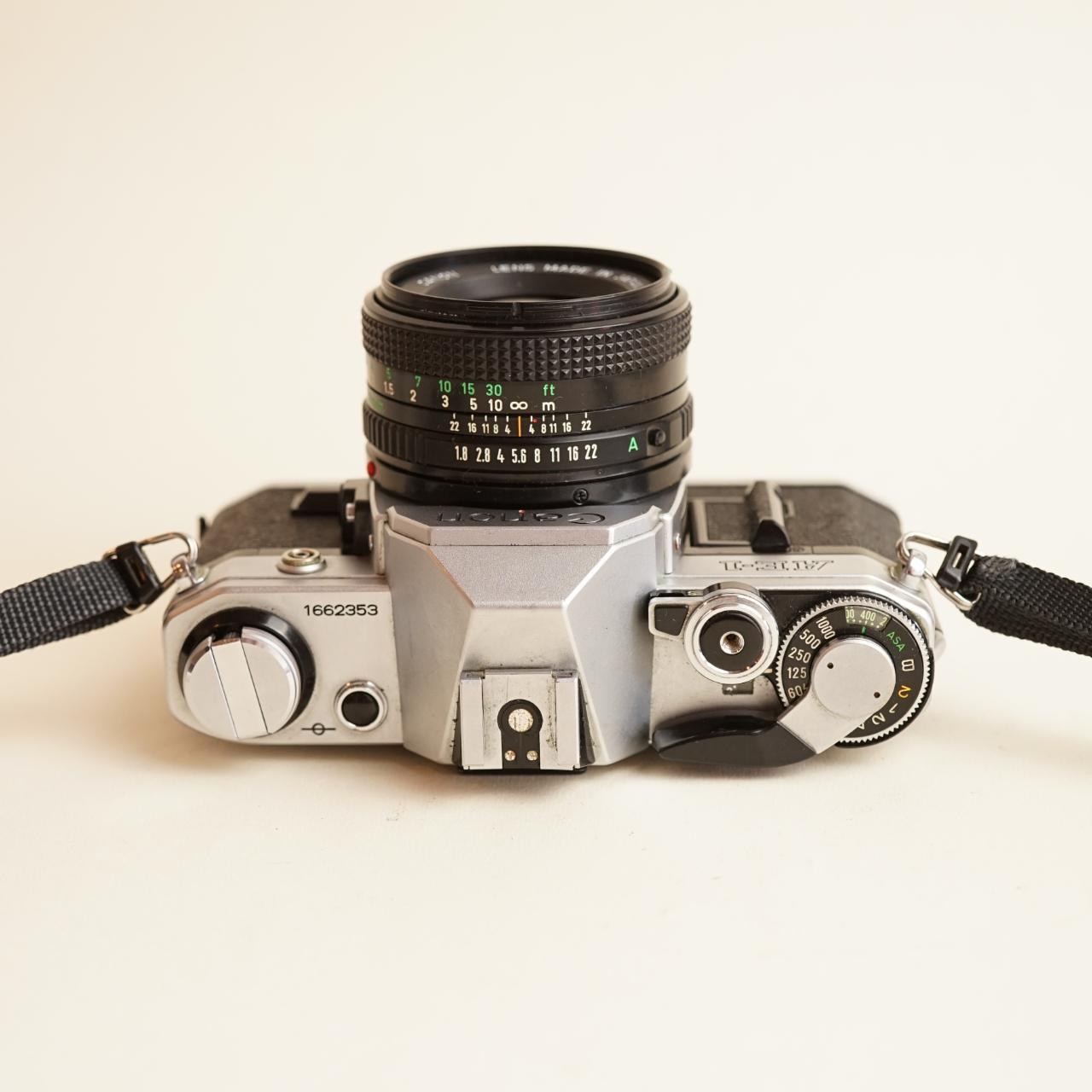Canon AE-1 Film Camera | 35mm SLR Camera w/ 50mm Lens | Tested & Working | Black & Silver