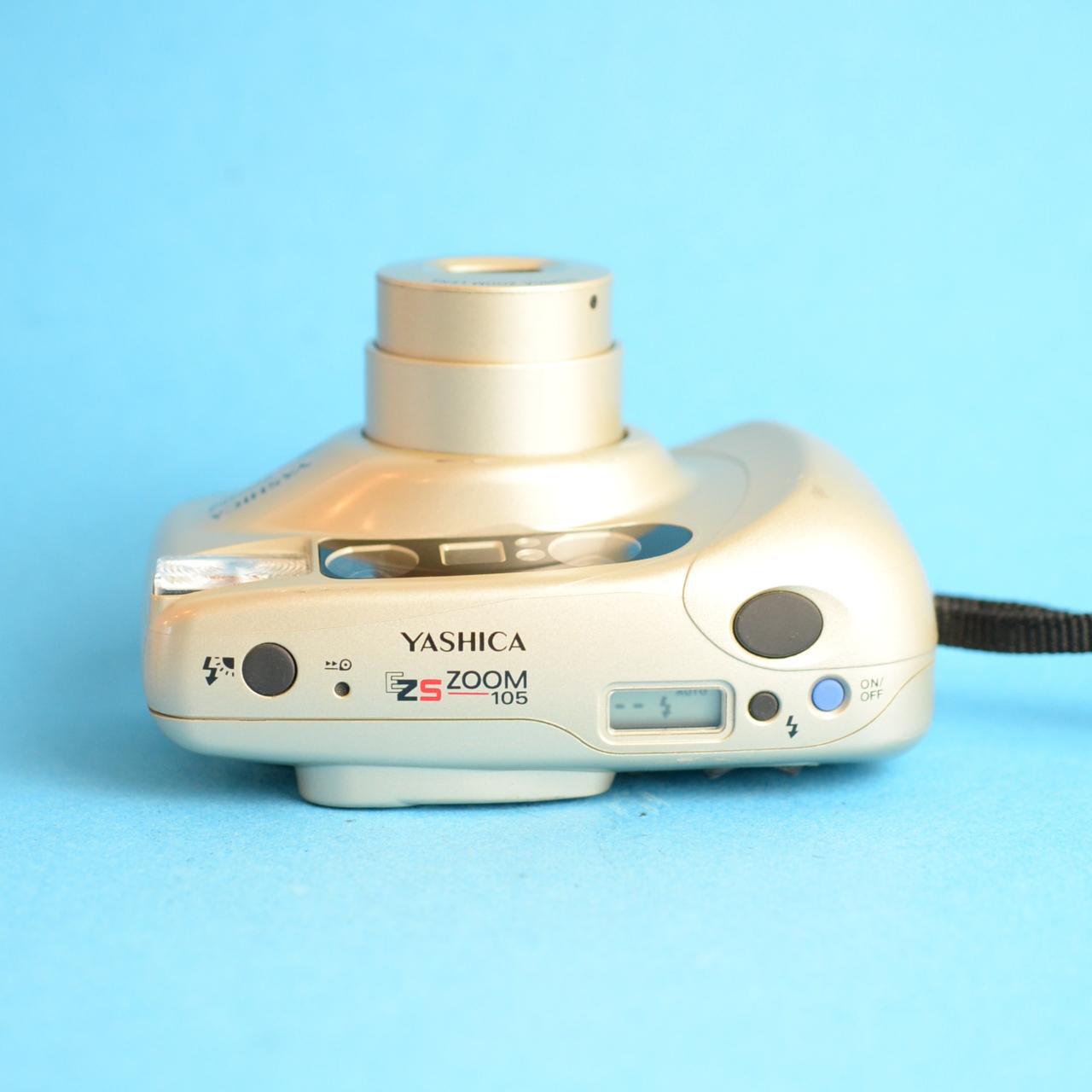 Yashica EZ5 Zoom 105 Film Camera | 35mm Point & Shoot | Tested & Working | Gold