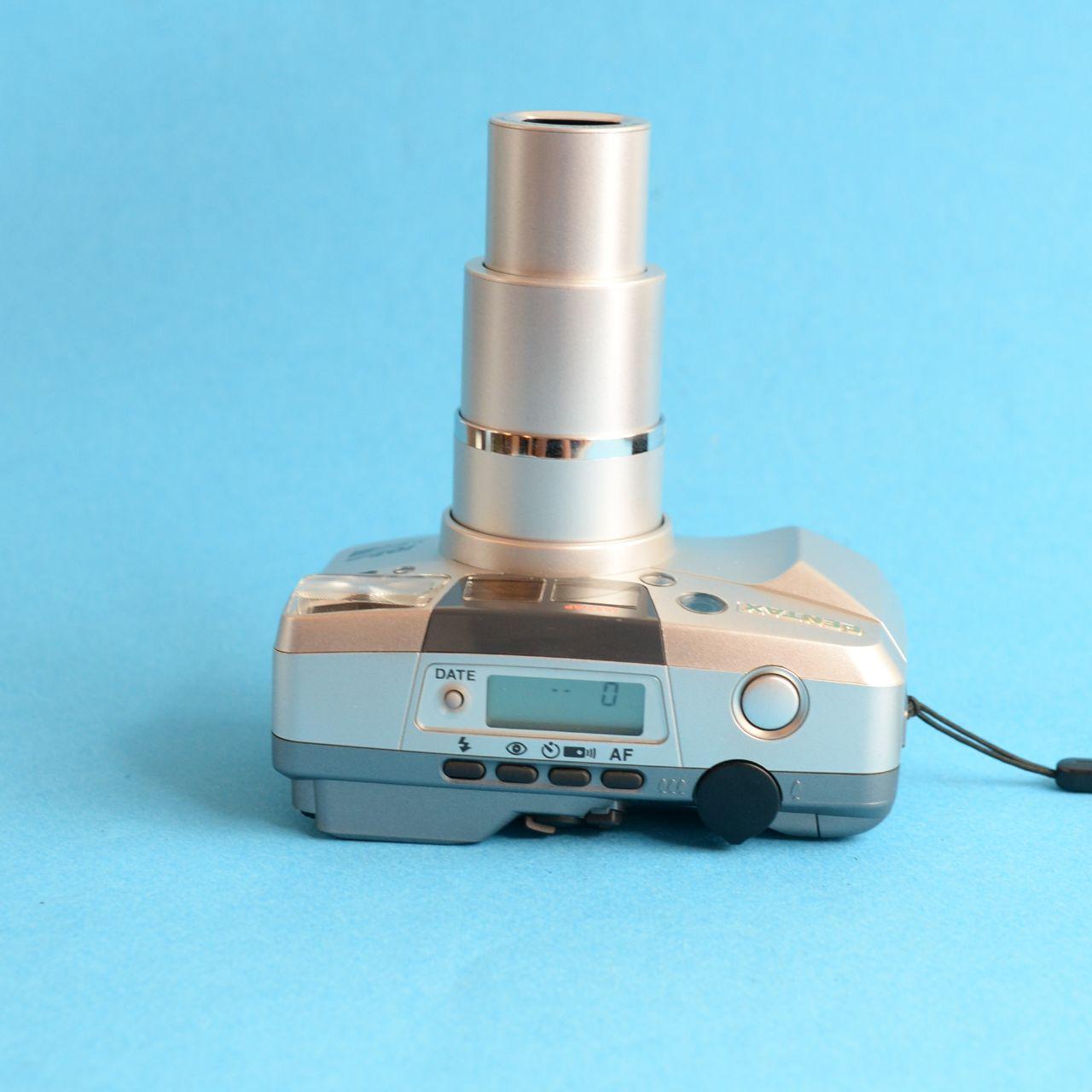 Pentax IQZoom 135M Film Camera | 35mm Point & Shoot | Tested & Working | Silver