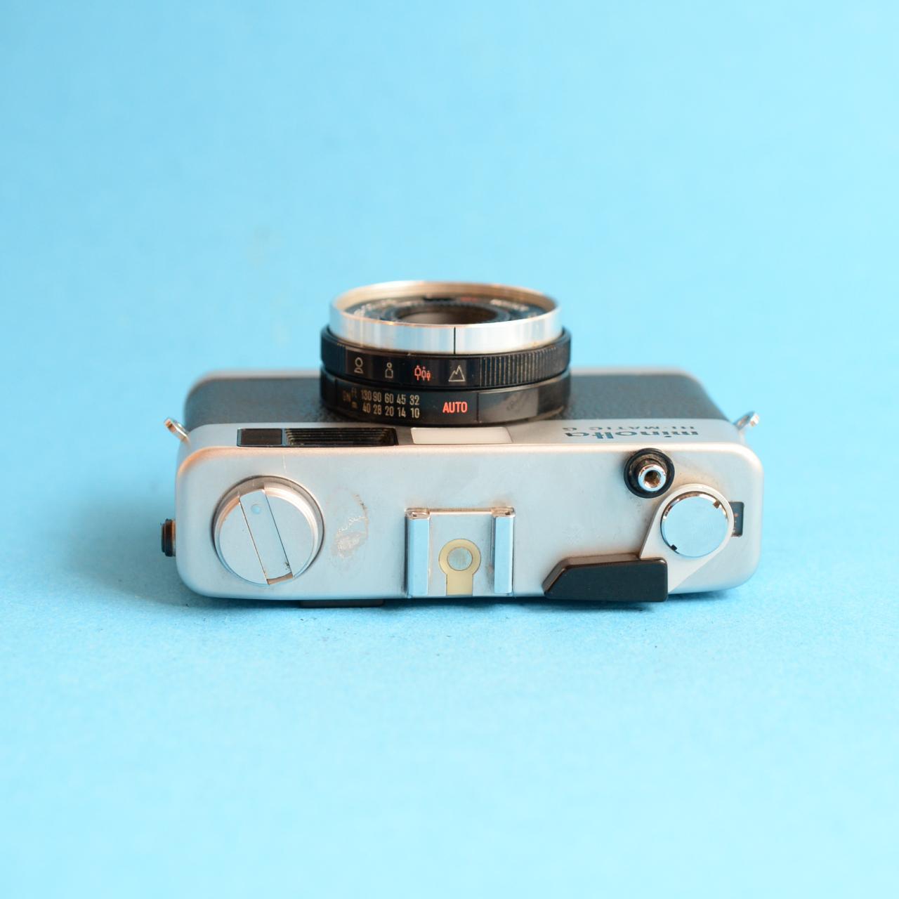 Minolta Hi-Matic G Film Camera | 35mm Rangefinder | Tested & Working | Silver & Black