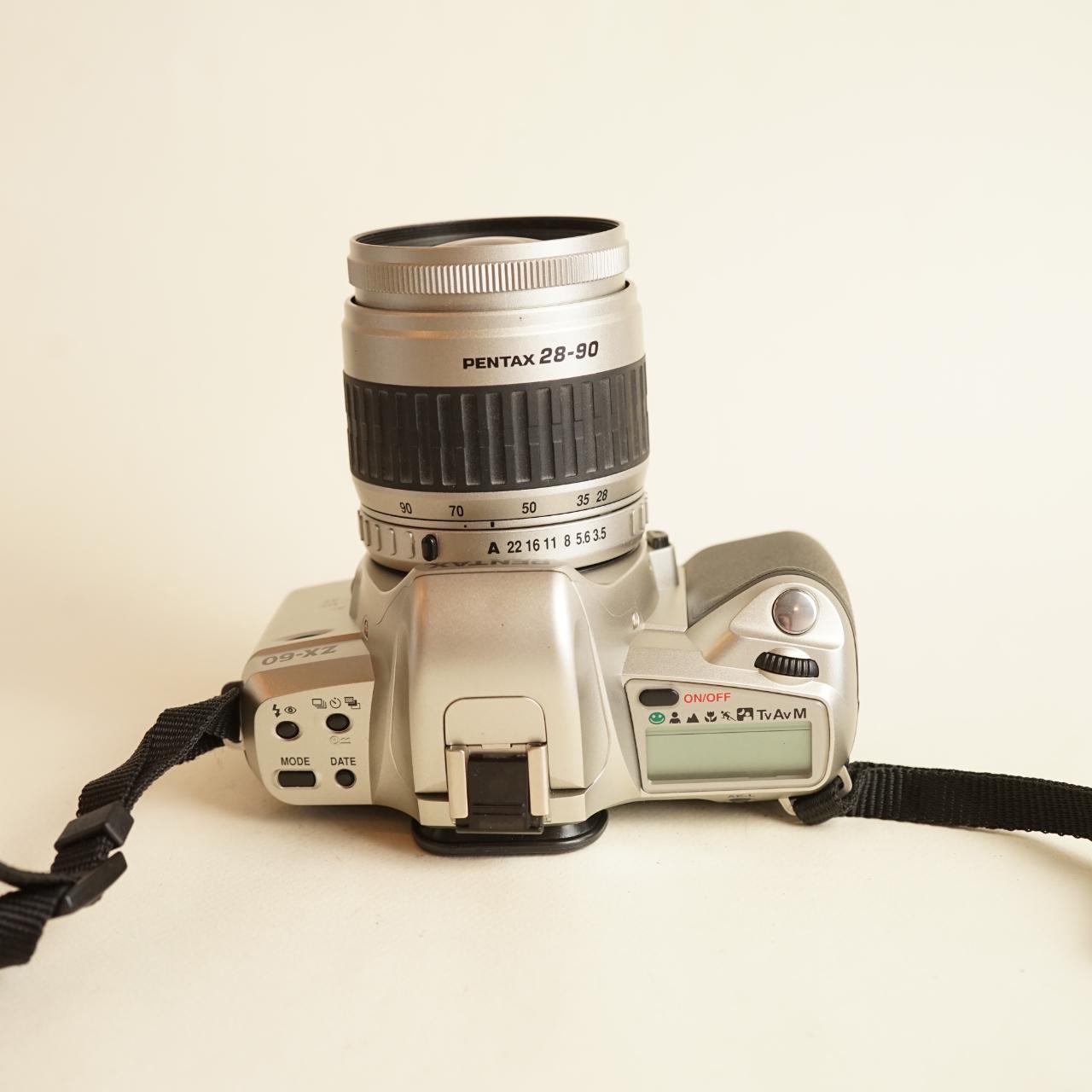 Pentax ZX-60 35mm SLR Film Camera | Tested & Working | Silver & Black