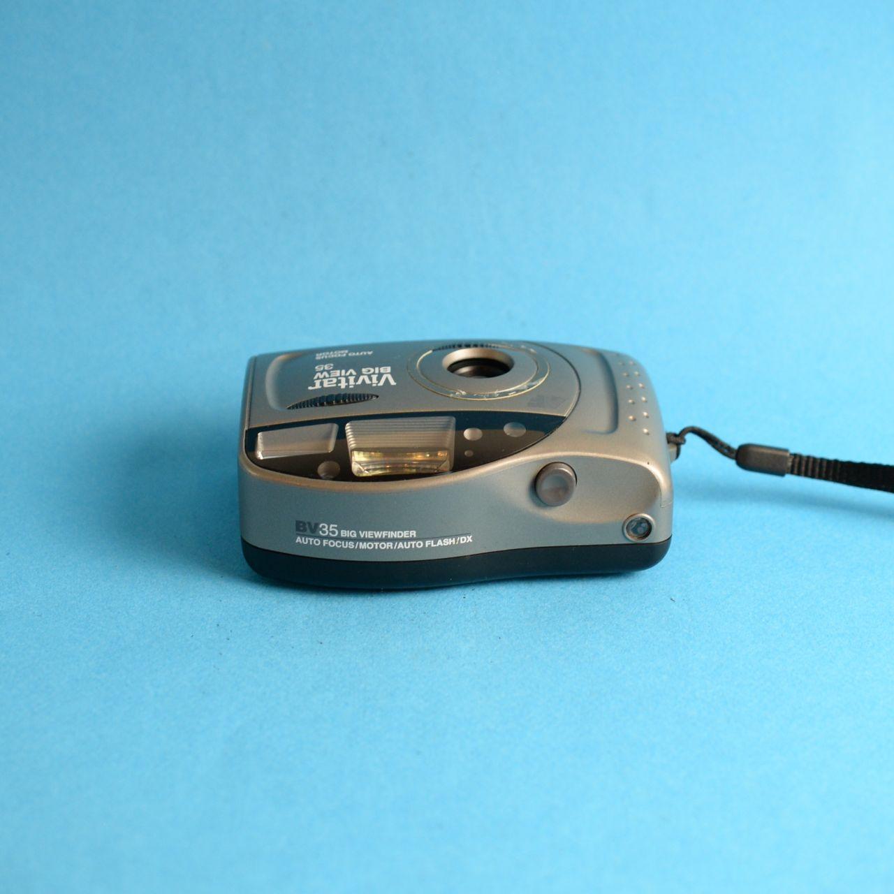 Vivitar Big View BV35 Film Camera | 35mm Point & Shoot | Tested & Working | Grey