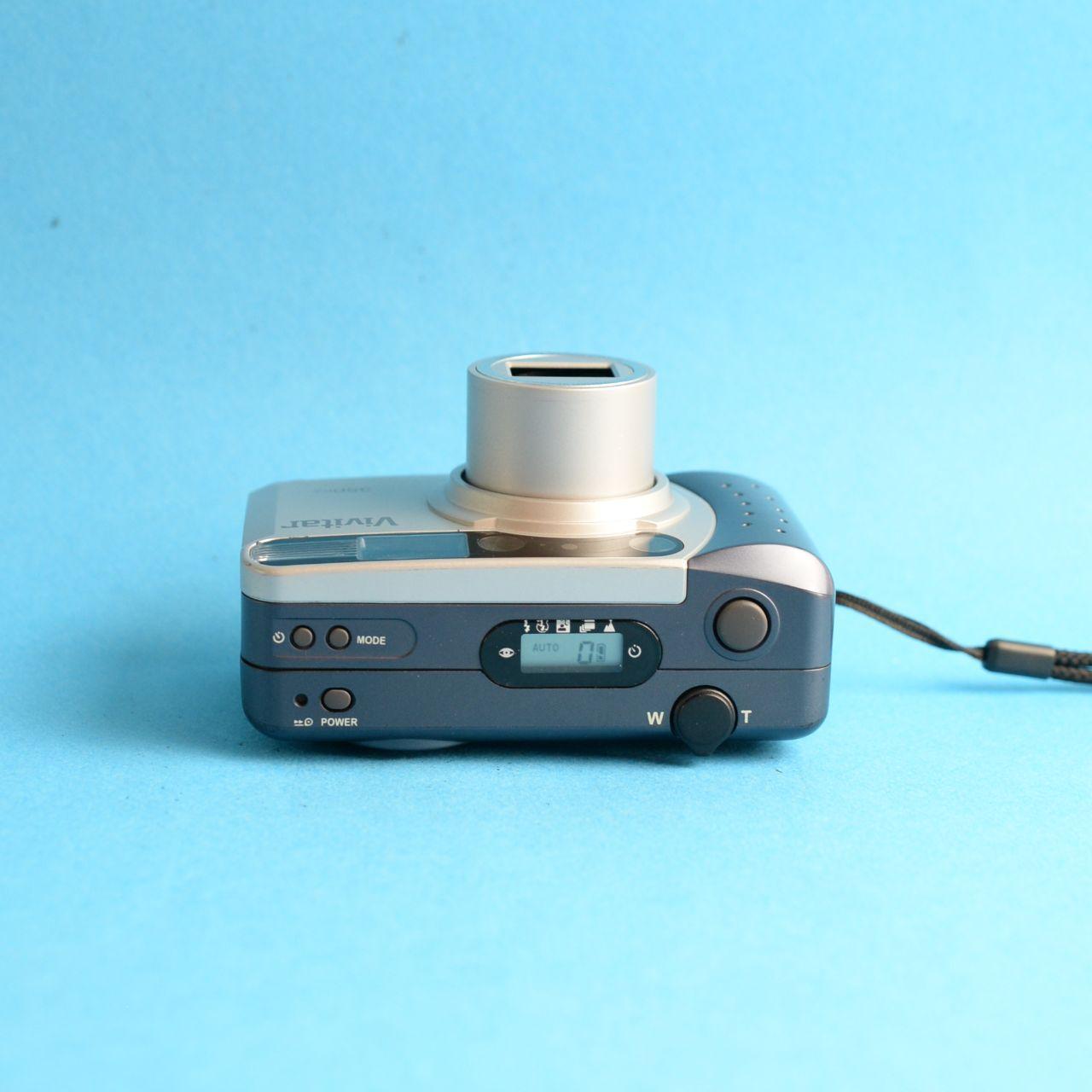 Vivitar 350PZ Film Camera | 35mm Point & Shoot | Tested & Working | Silver