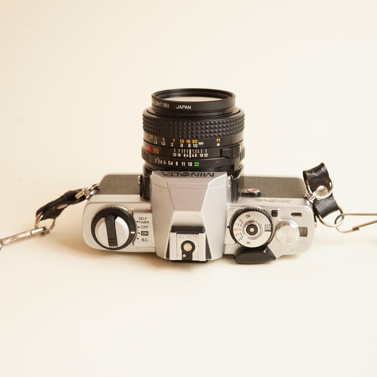 Minolta XG-A Film Camera | 35mm SLR | Tested & Working | Silver & Black