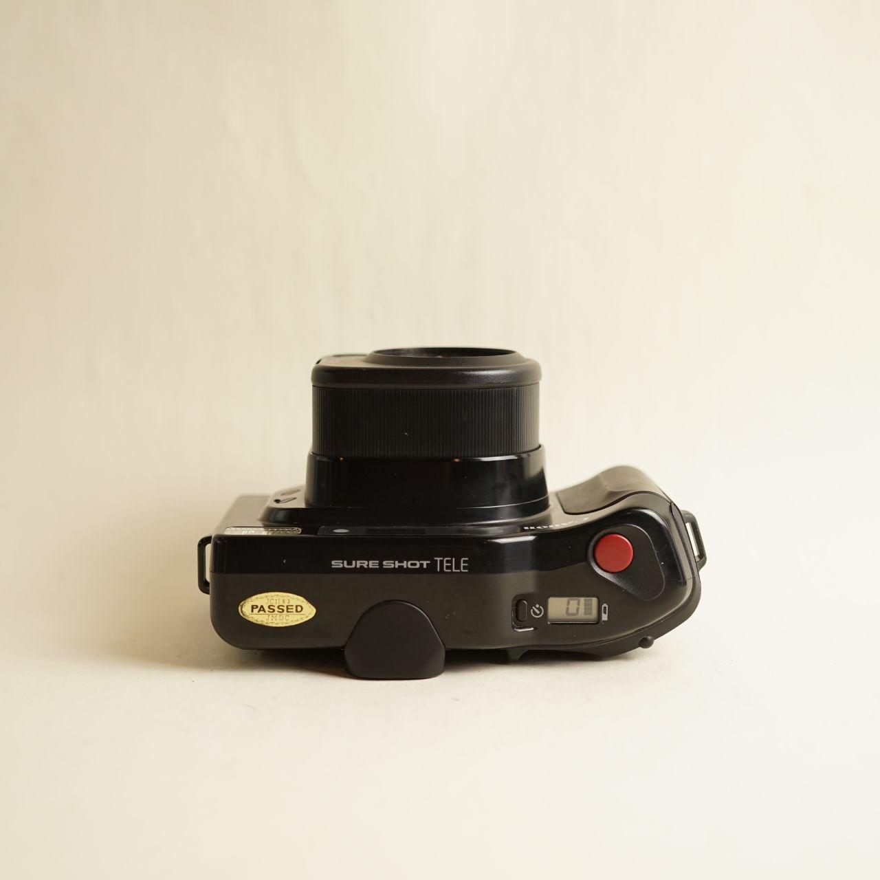 Canon Sure Shot Tele Film Camera | 35mm Point & Shoot | Tested & Working | Black