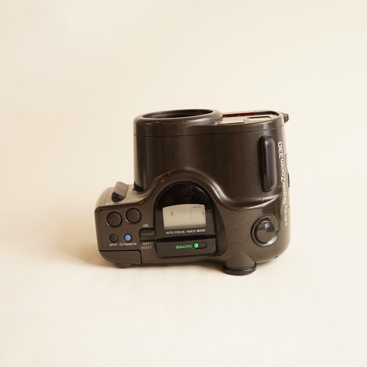 Olympus Infinity SuperZoom 330 Film Camera | 35mm Point & Shoot | Tested & Working | Black