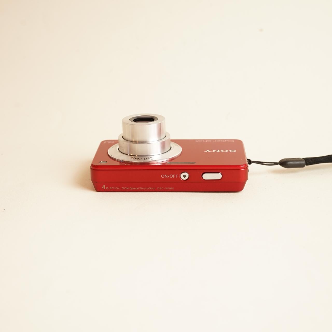 Sony CyberShot DSC-W560 Digital Camera | 14.1MP | Tested & Working | Red
