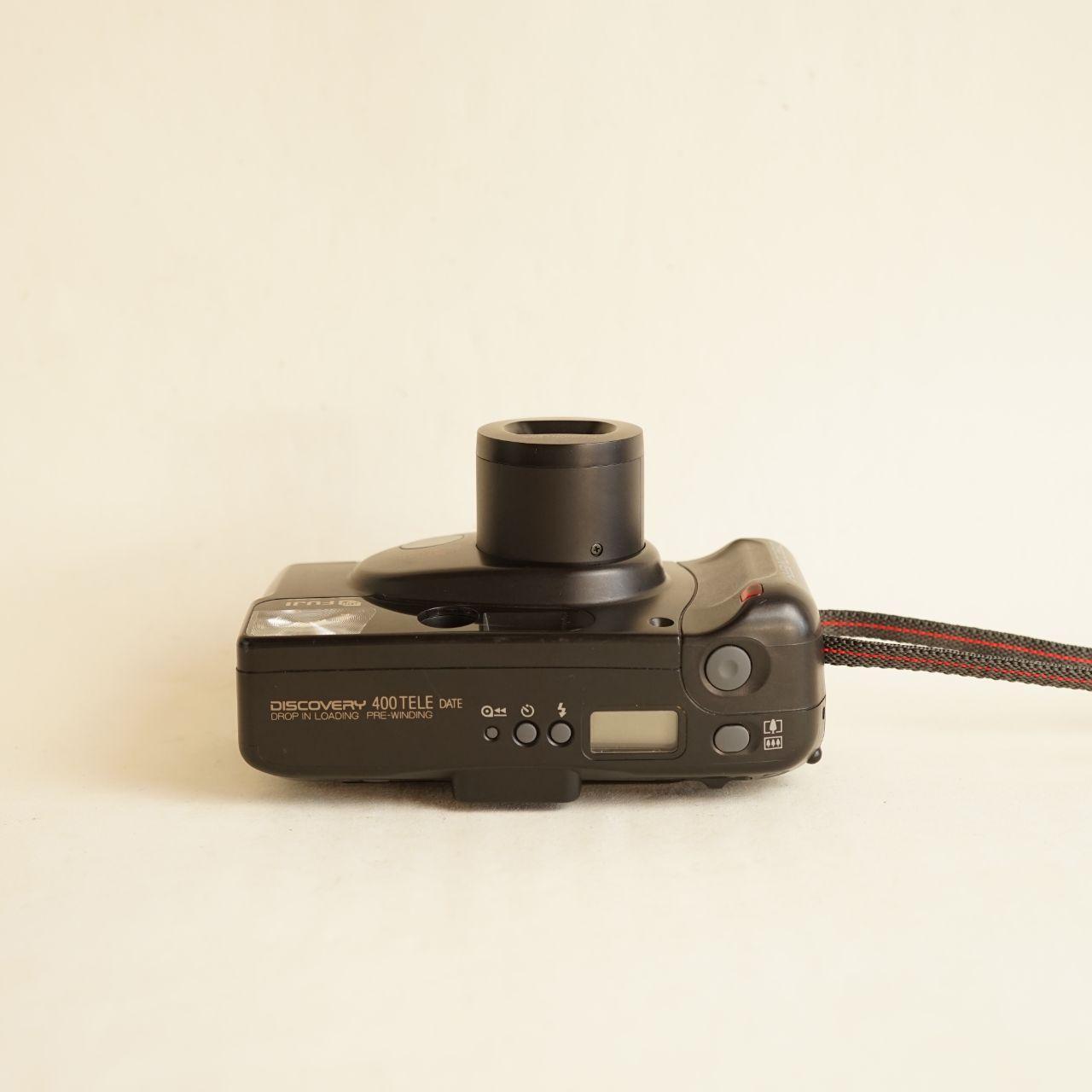 Fujifilm Discovery 400 Tele Film Camera | 35mm Point & Shoot | Tested & Working | Black