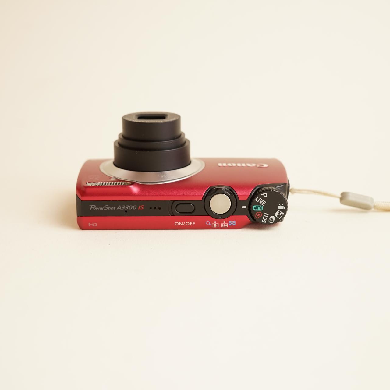 Canon PowerShot A3300 IS | 16MP | Tested & Working | Red