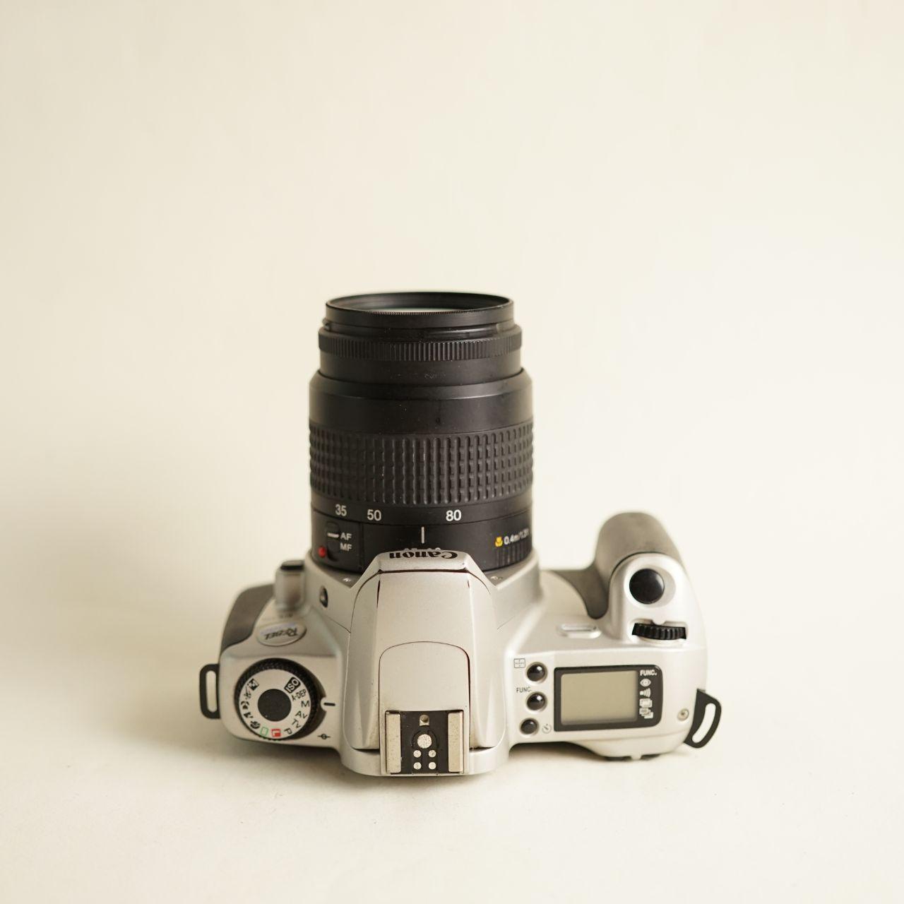 Canon EOS Rebel 2000 35mm SLR Film Camera with Canon EF 35–80mm Lens | Tested & Working | Silver & Black