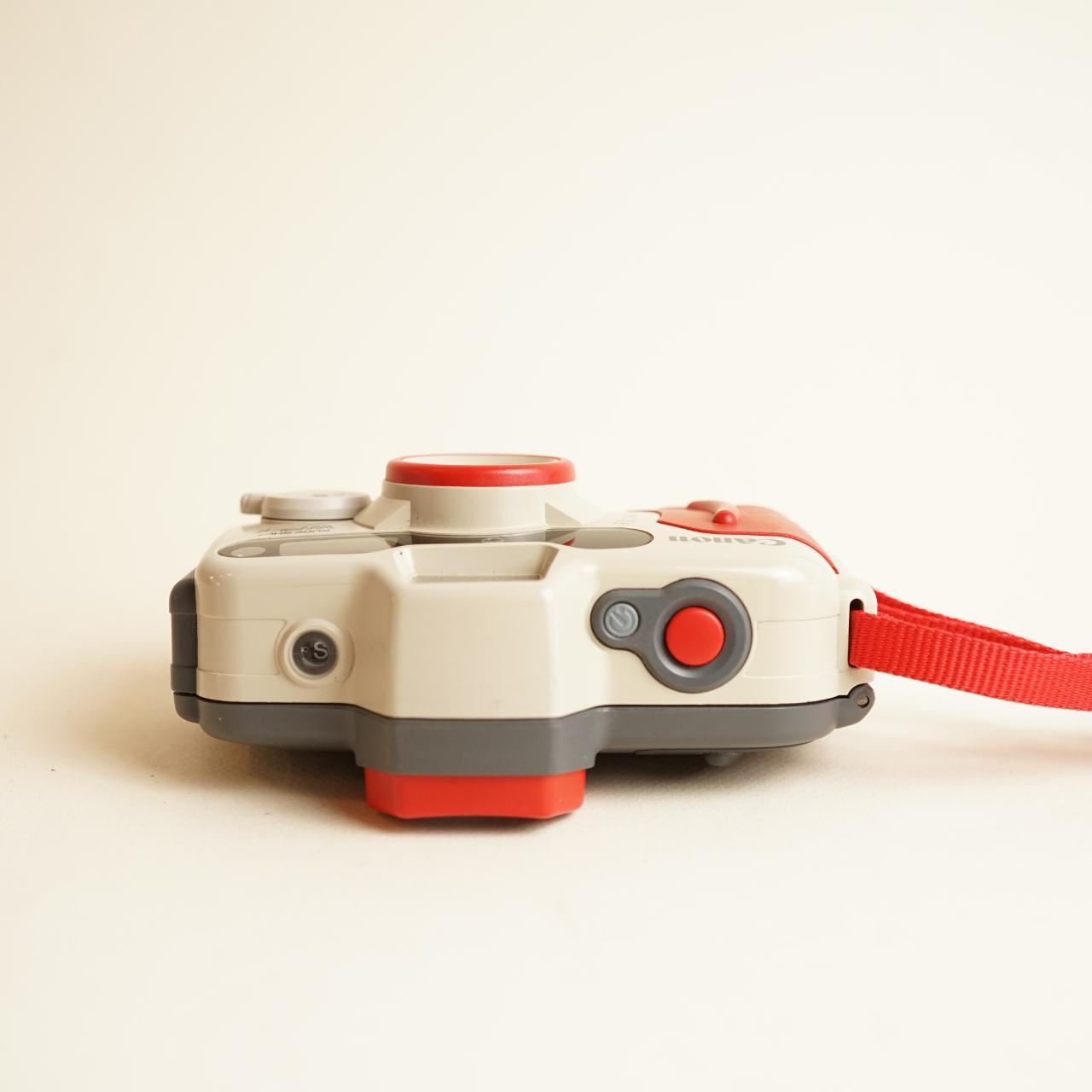 Canon SureShot WP-1 Film Camera | 35mm Point & Shoot | Tested & Working | White + Red