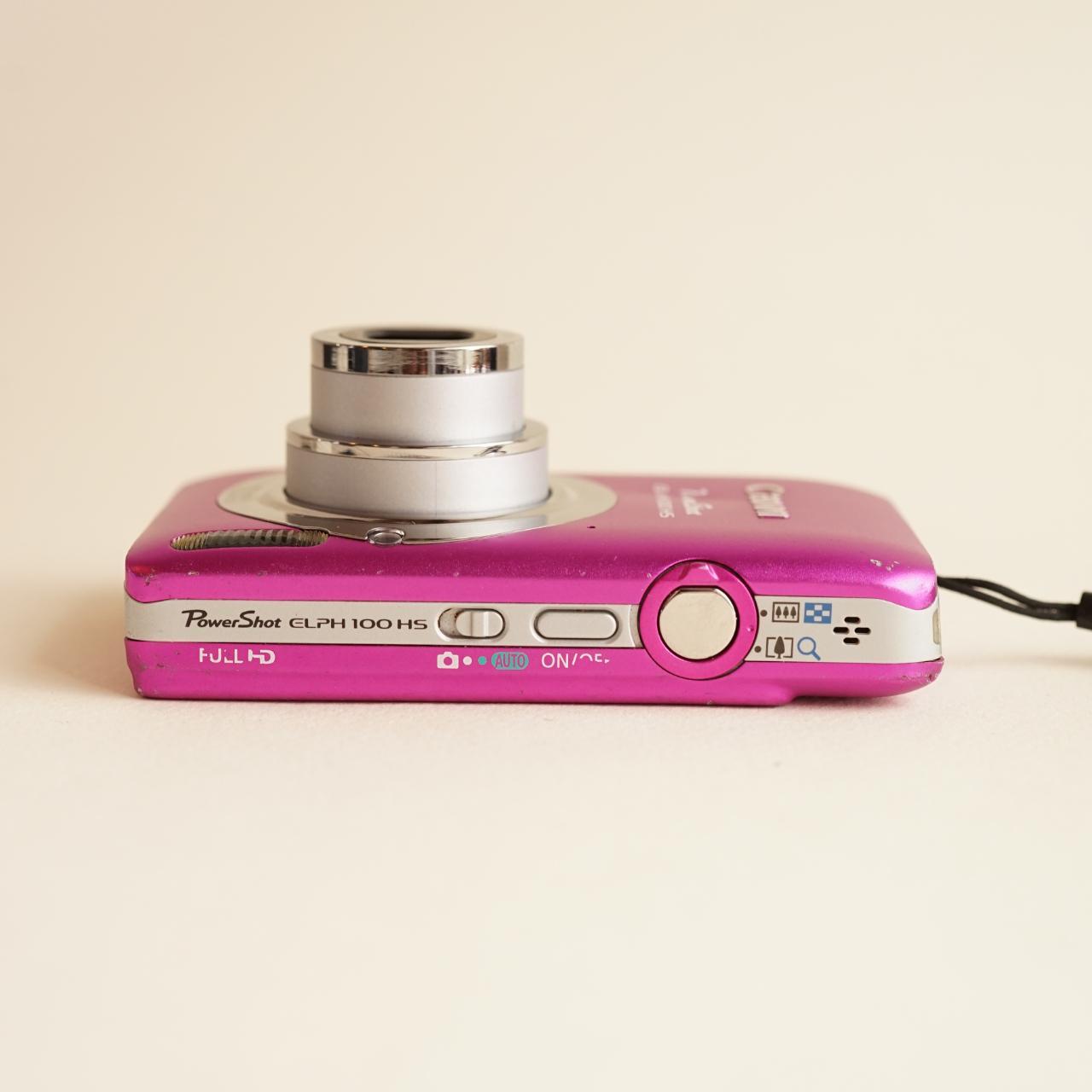 Canon PowerShot ELPH 100 HS Digital Camera | 12.1MP | Tested & Working | Pink