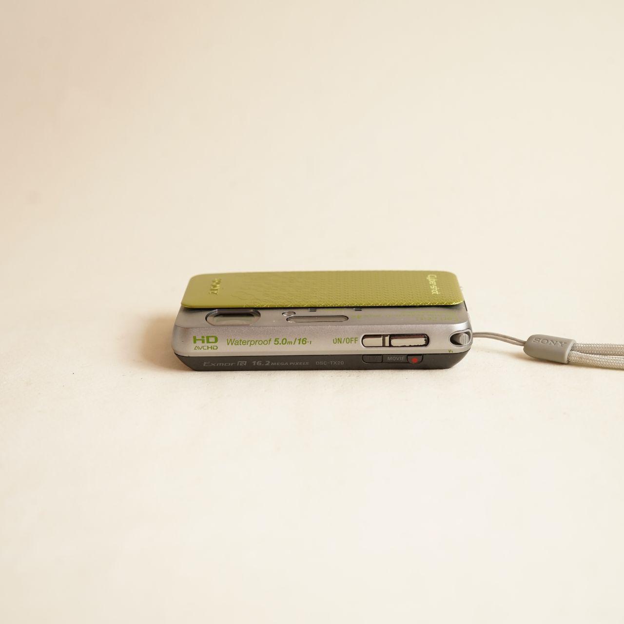 Sony Cyber-shot DSC-TX20 Digital Camera | 16.2MP | Tested & Working | Silver & Green