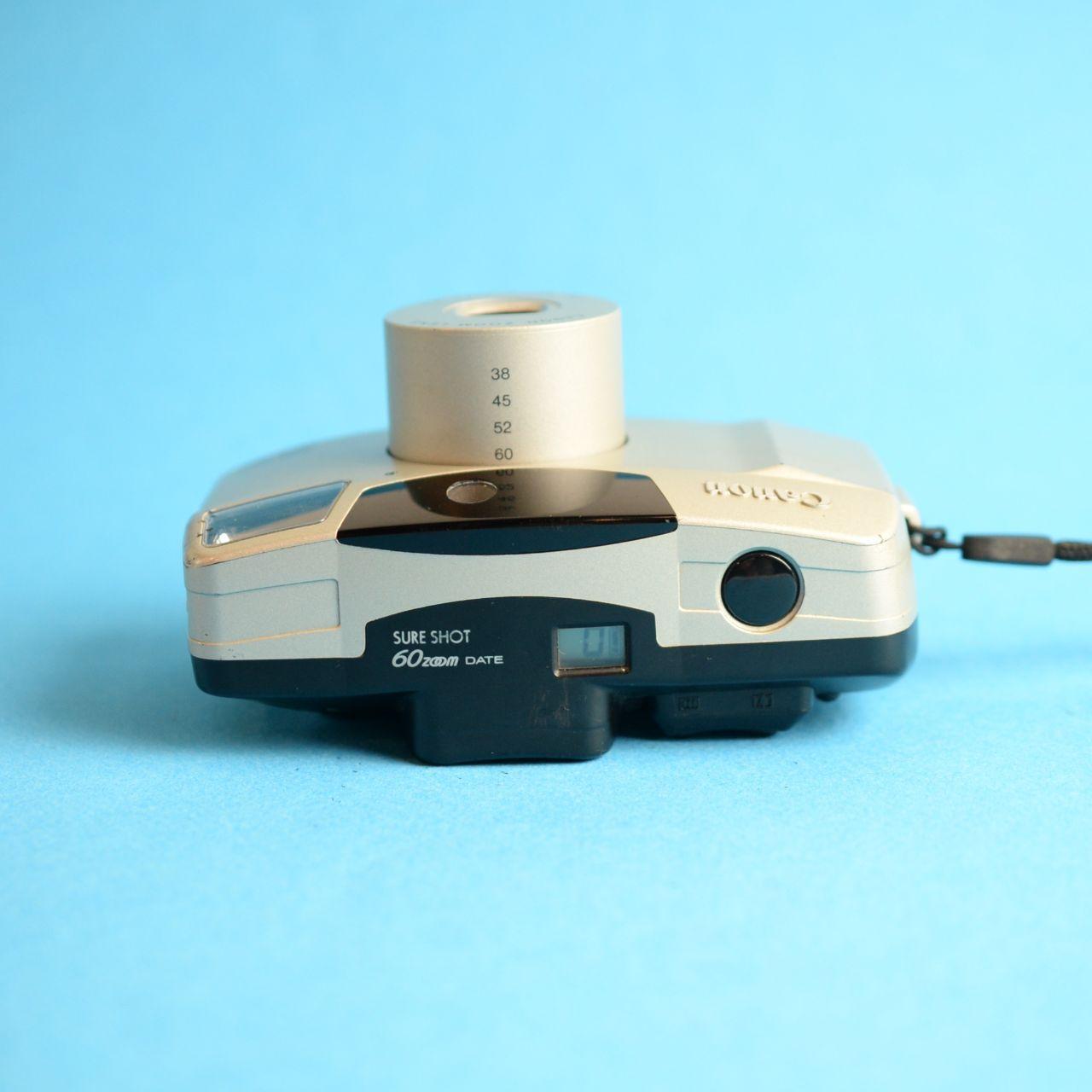 Canon SureShot 60 Zoom Film Camera | 35mm Point & Shoot | Tested & Working | Tan