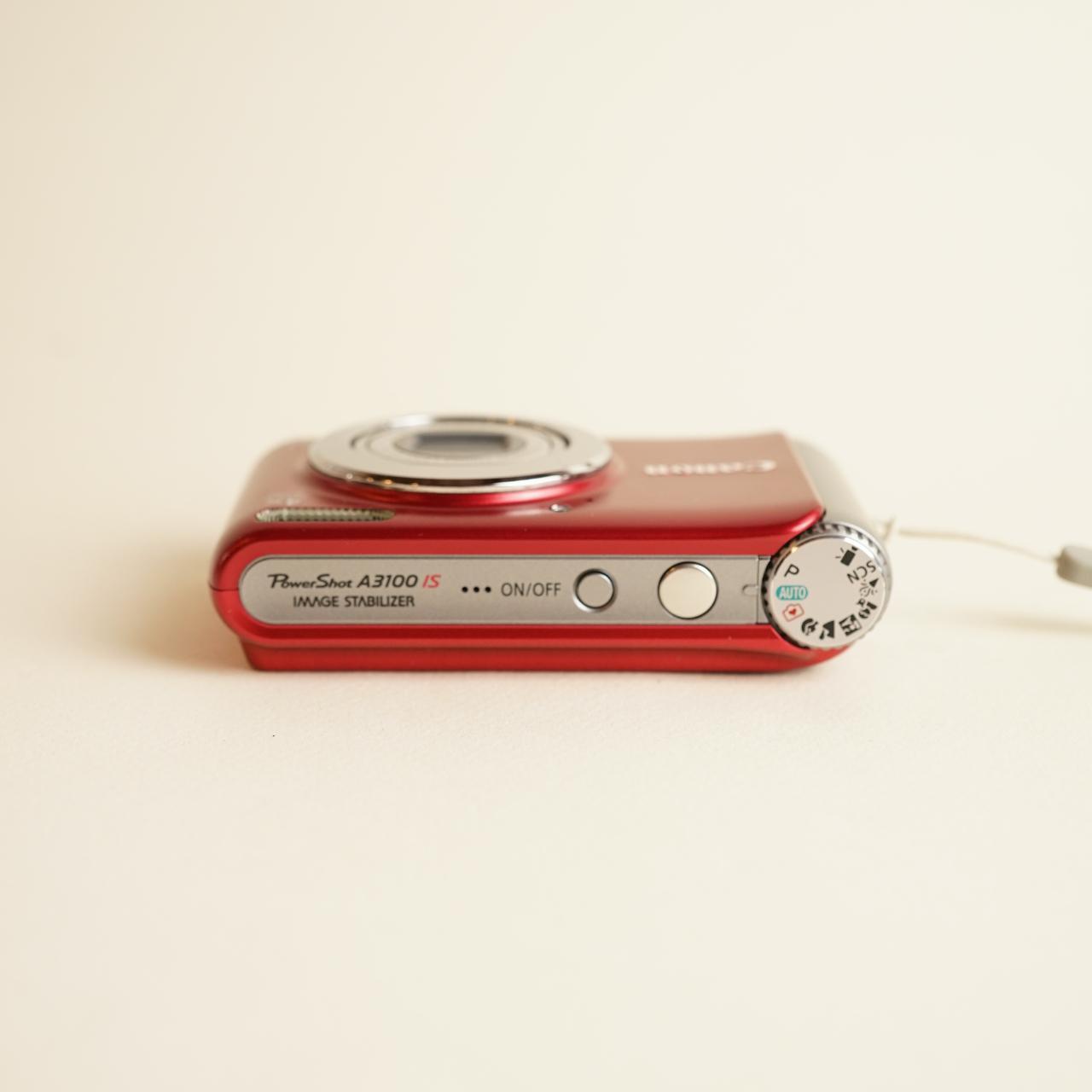 Canon PowerShot A3100 IS Digital Camera | 12.1MP | Tested & Working | Red