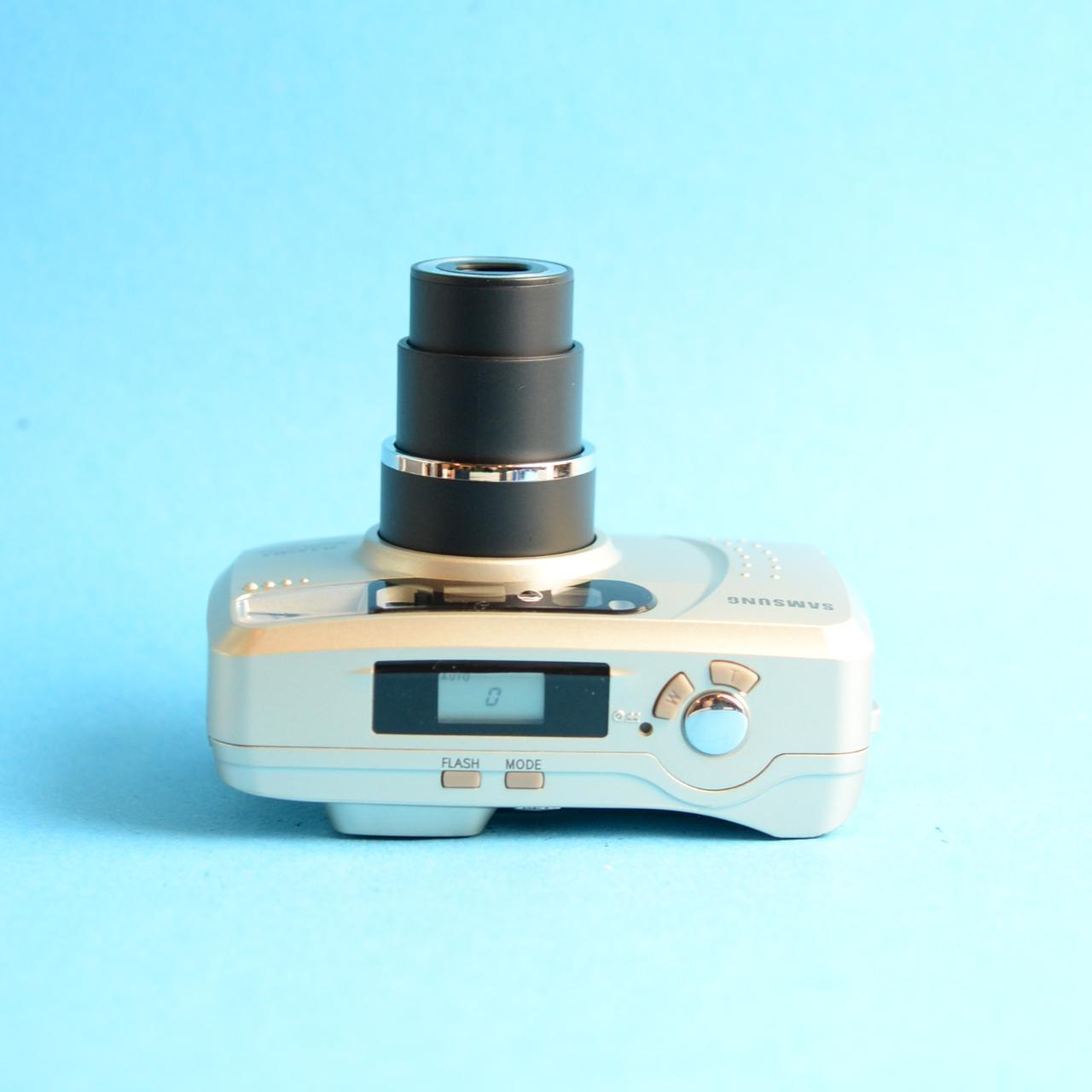 Samsung Maxima Zoom 90 GL Film Camera | 35mm Point & Shoot | Tested & Working | Gold