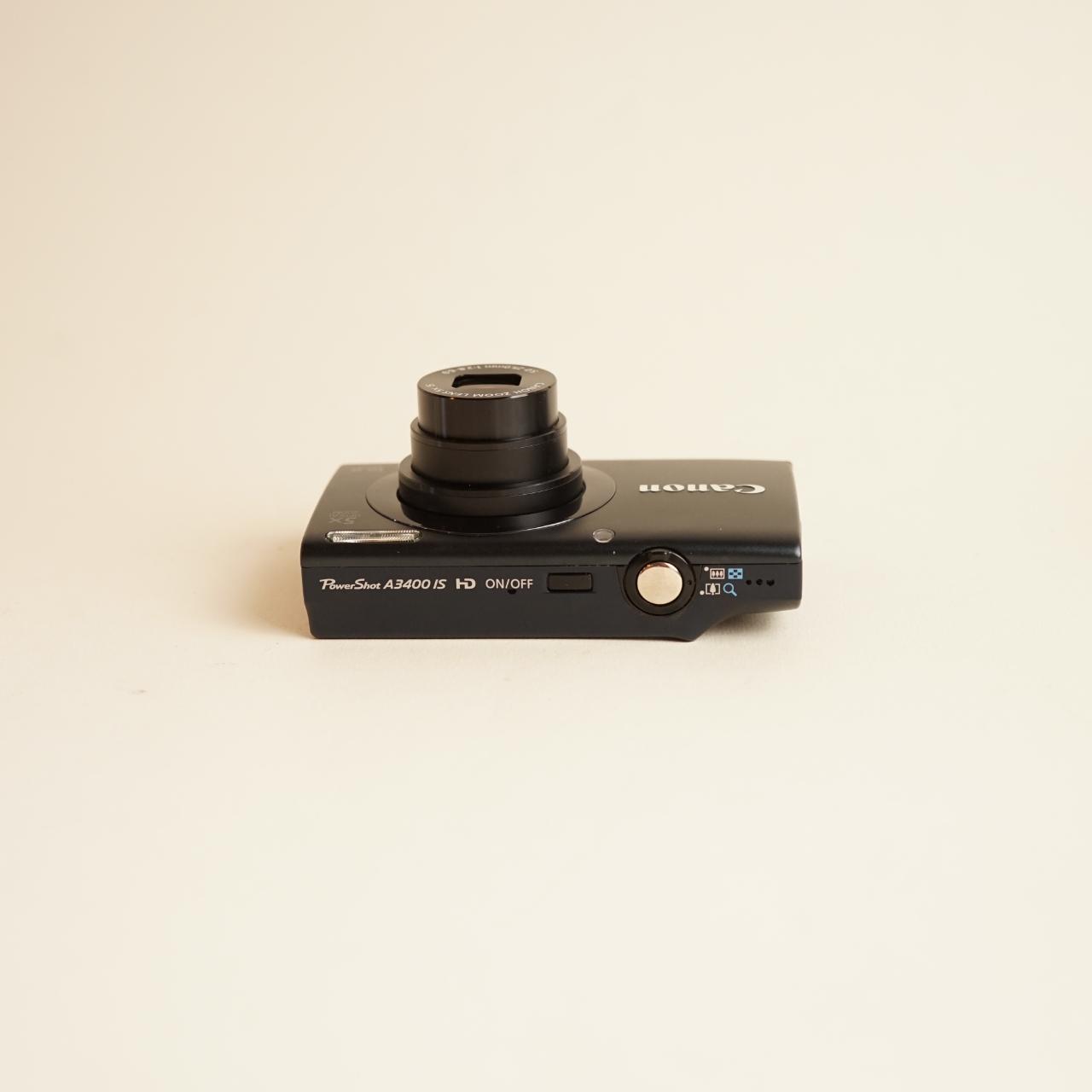Canon PowerShot A3400 IS Digital Camera | 16MP | Tested & Working | Black