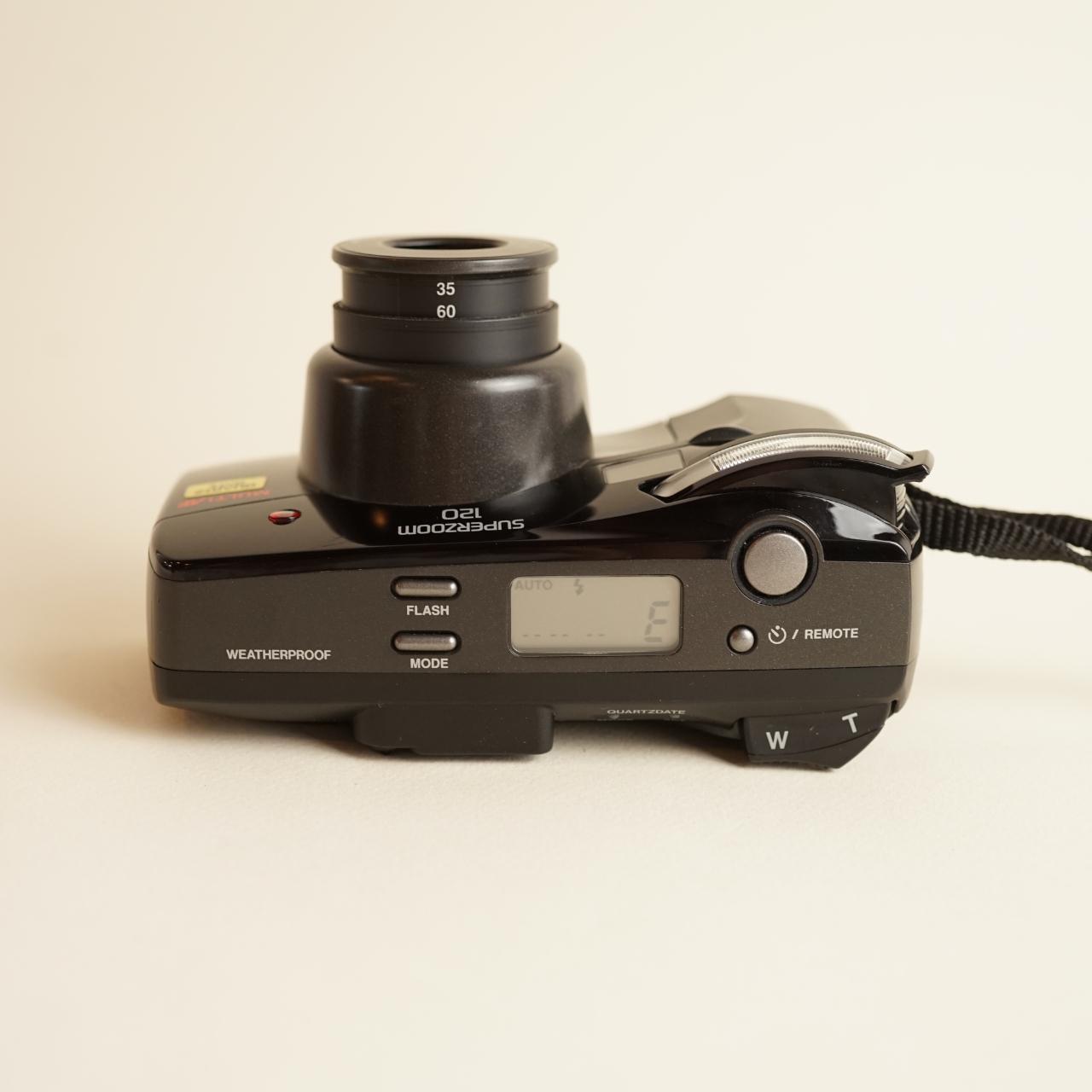Olympus Superzoom 120 35mm Film Camera | Tested & Working | Silver