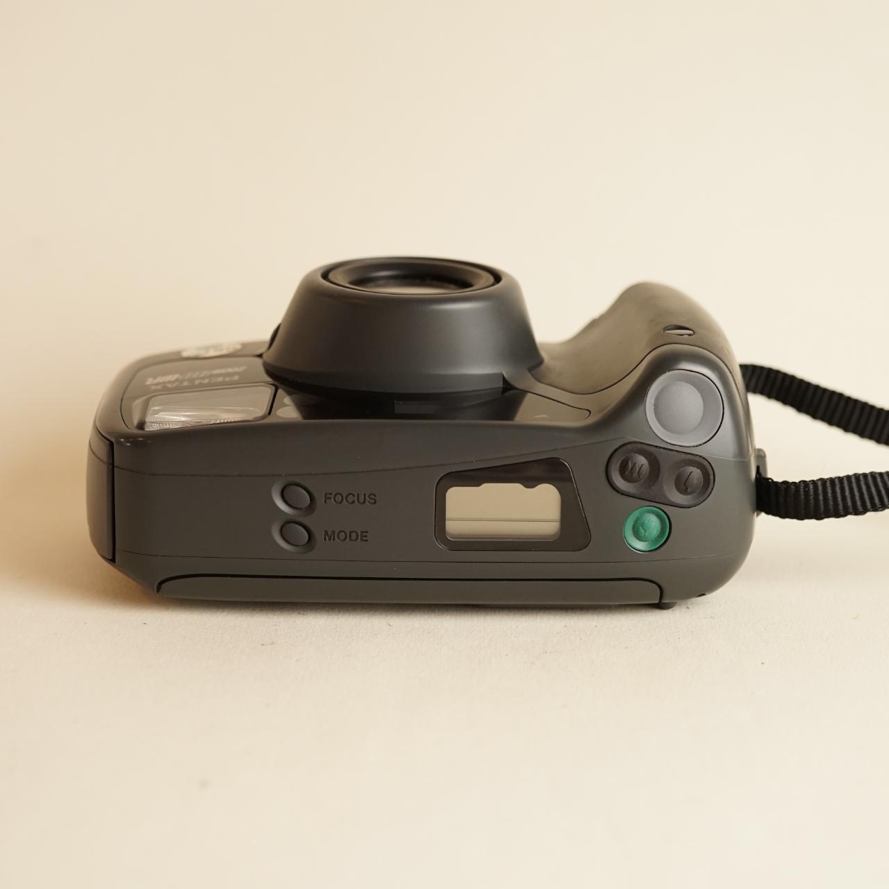 Pentax Zoom 90 WR Film Camera | 35mm Point and Shoot | Tested & Working | Black + Dark Grey