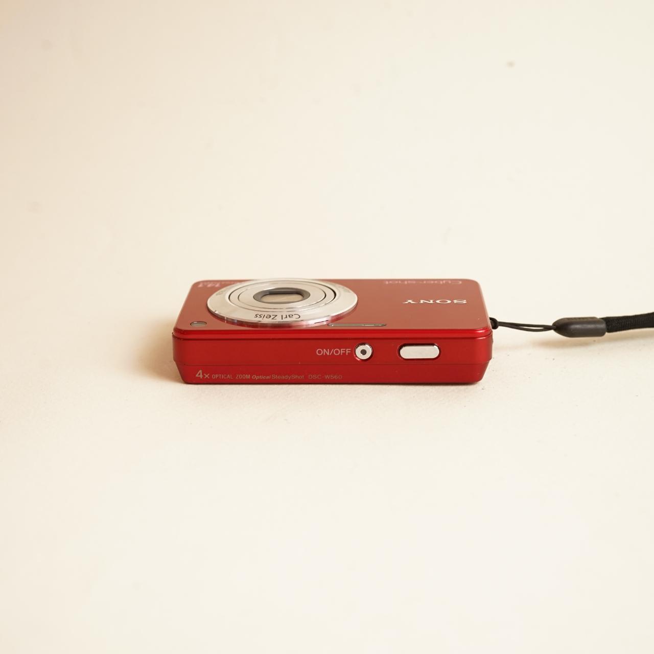 Sony CyberShot DSC-W560 Digital Camera | 14.1MP | Tested & Working | Red