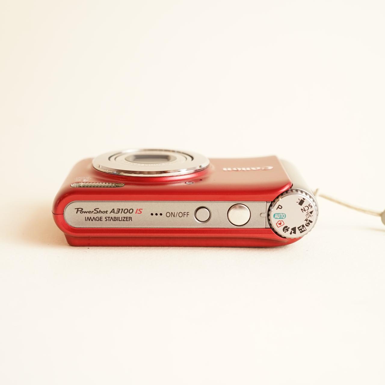 Canon PowerShot A3100 IS Digital Camera | 12MP | Tested & Working | Red