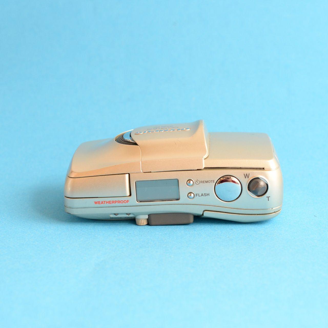 Olympus Infinity Stylus Zoom 105 Film Camera | 35mm Point & Shoot | Tested & Working | Cream