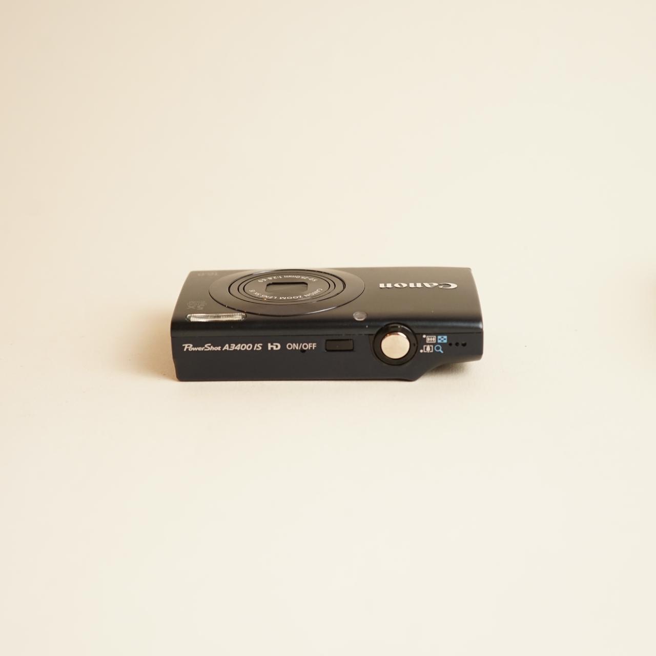 Canon PowerShot A3400 IS Digital Camera | 16MP | Tested & Working | Black