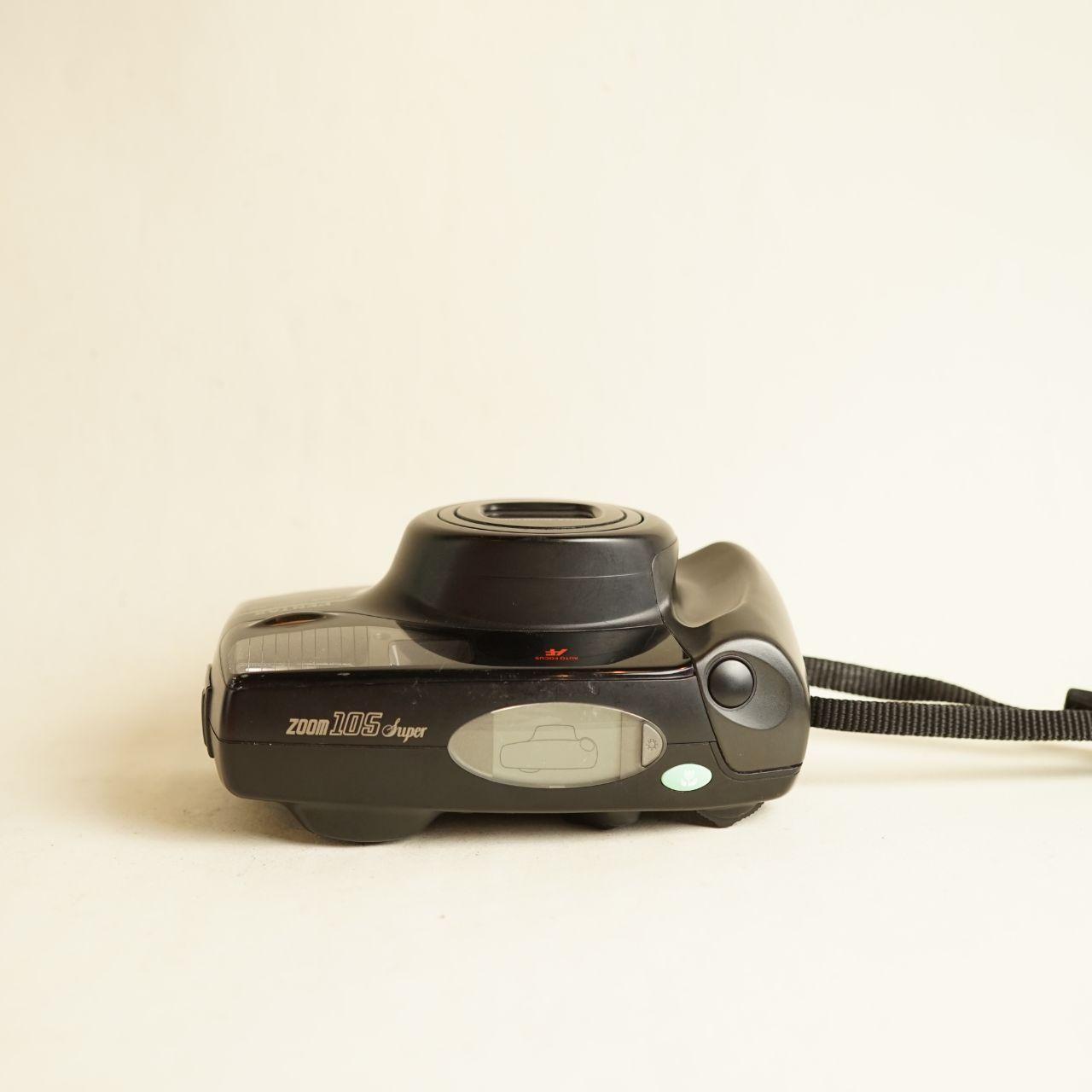 Pentax Zoom 105 Super Film Camera | 35mm Point & Shoot | Tested & Working | Black