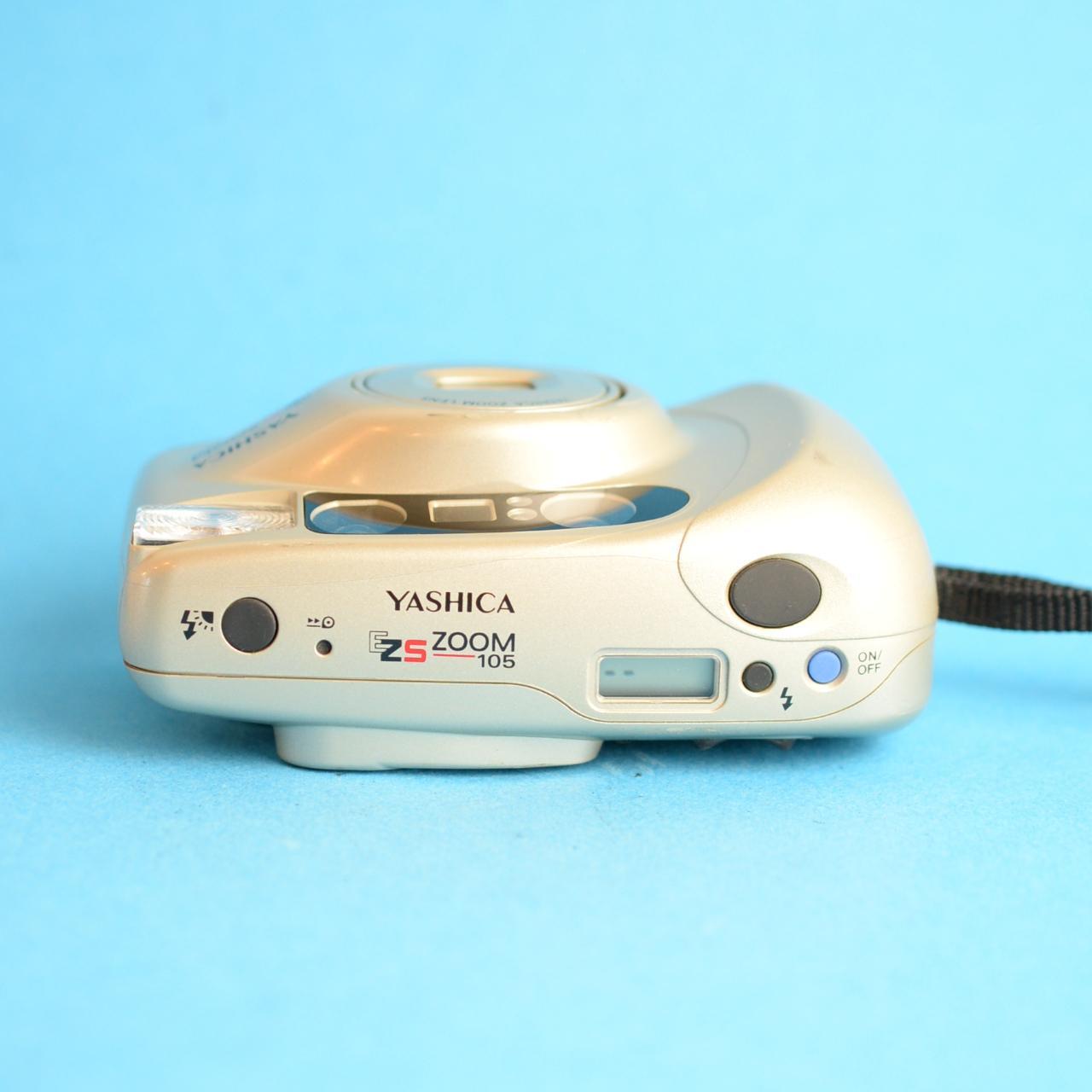 Yashica EZ5 Zoom 105 Film Camera | 35mm Point & Shoot | Tested & Working | Gold