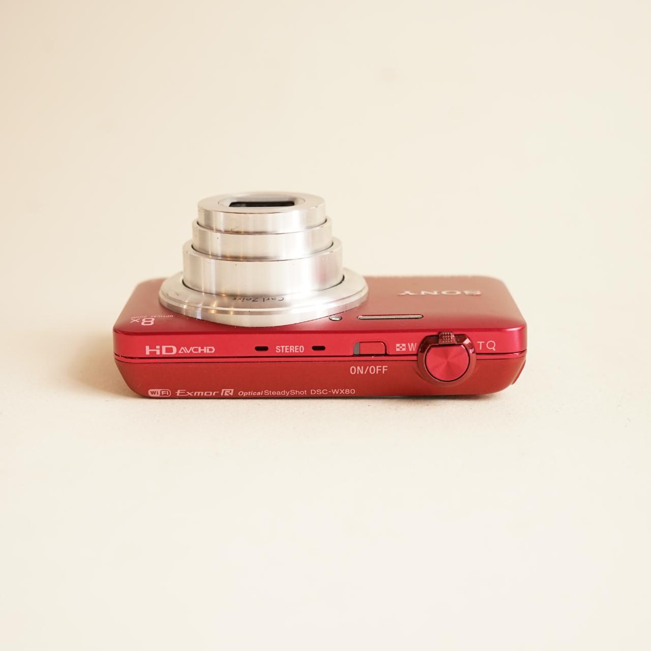 Sony Cyber-shot DSC-WX80 Digital Camera | 16.2MP | Tested & Working | Red