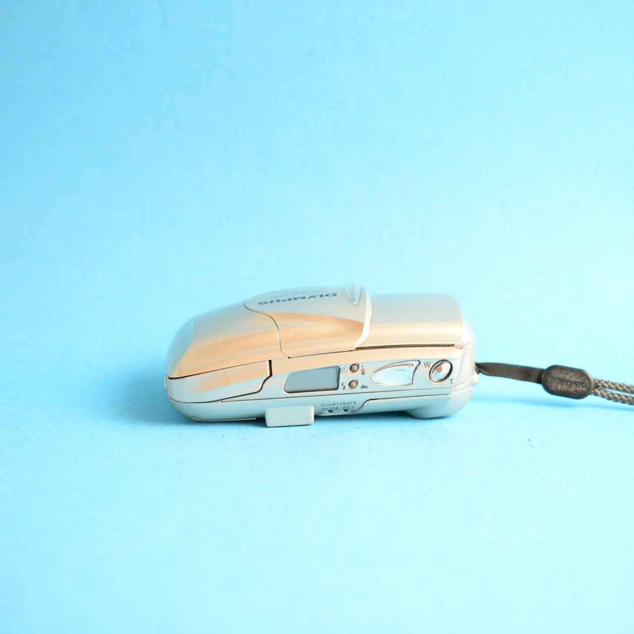 Olympus Infinity Stylus Epic Zoom 80 Film Camera | 35mm Point & Shoot | Tested & Working | Gold