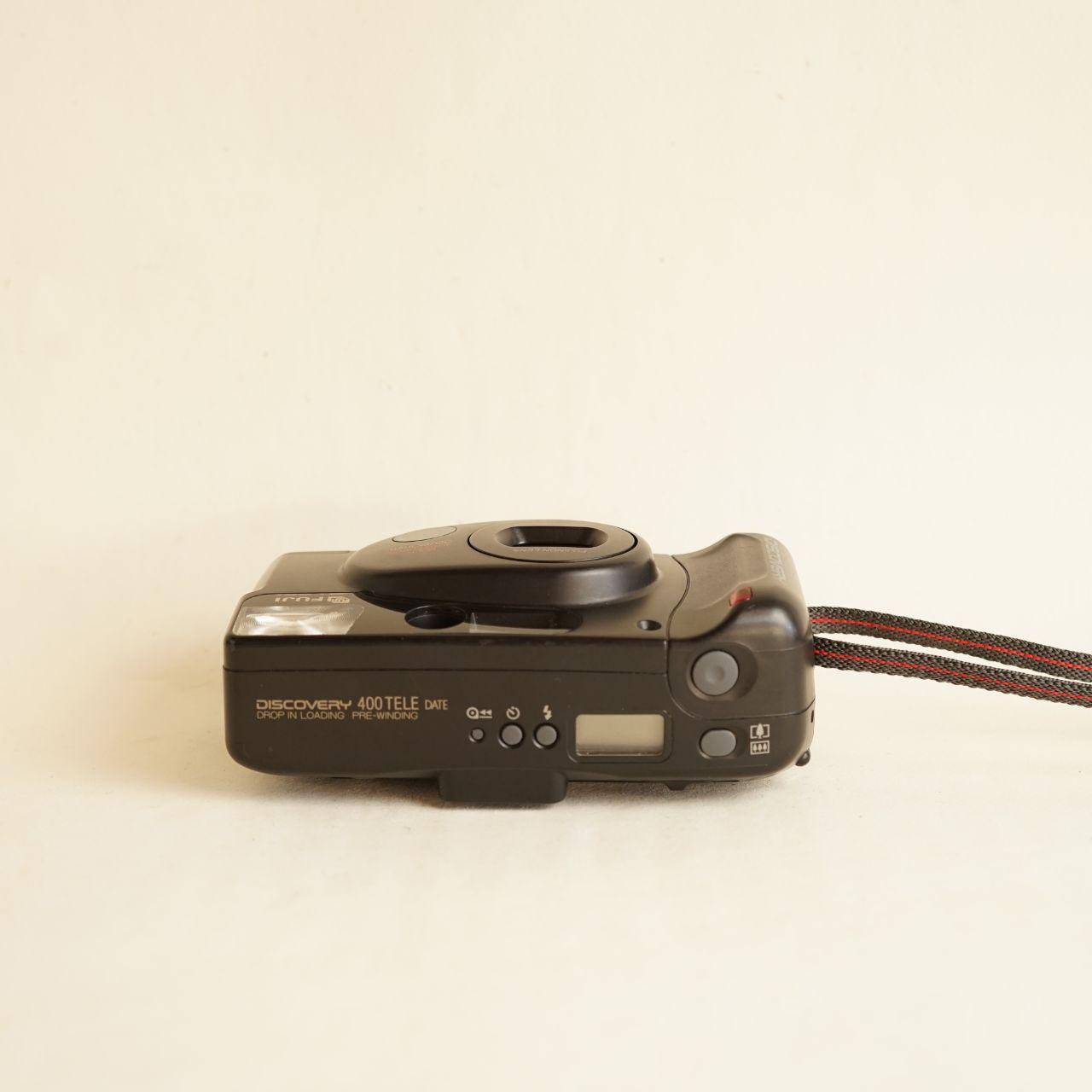 Fujifilm Discovery 400 Tele Film Camera | 35mm Point & Shoot | Tested & Working | Black