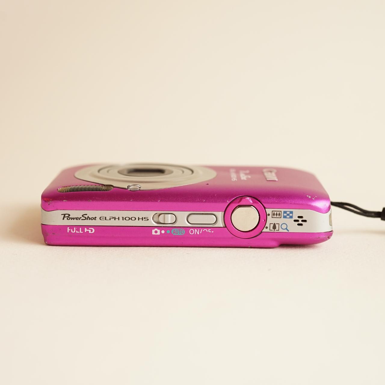 Canon PowerShot ELPH 100 HS Digital Camera | 12.1MP | Tested & Working | Pink