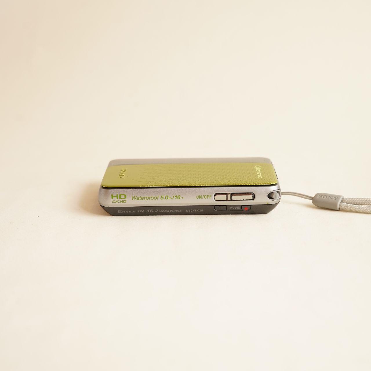 Sony Cyber-shot DSC-TX20 Digital Camera | 16.2MP | Tested & Working | Silver & Green