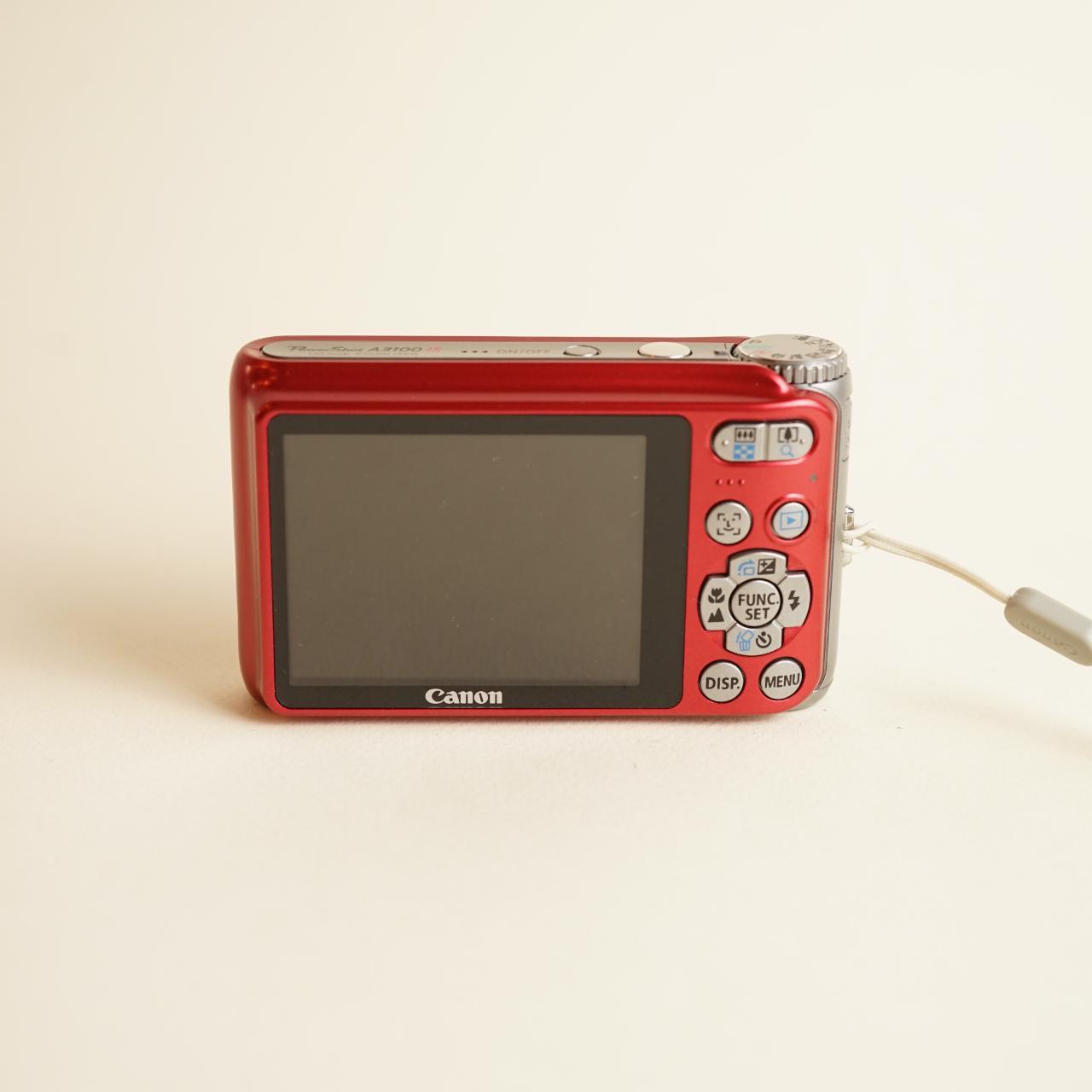 Canon PowerShot A3100 IS Digital Camera | 12.1MP | Tested & Working | Red