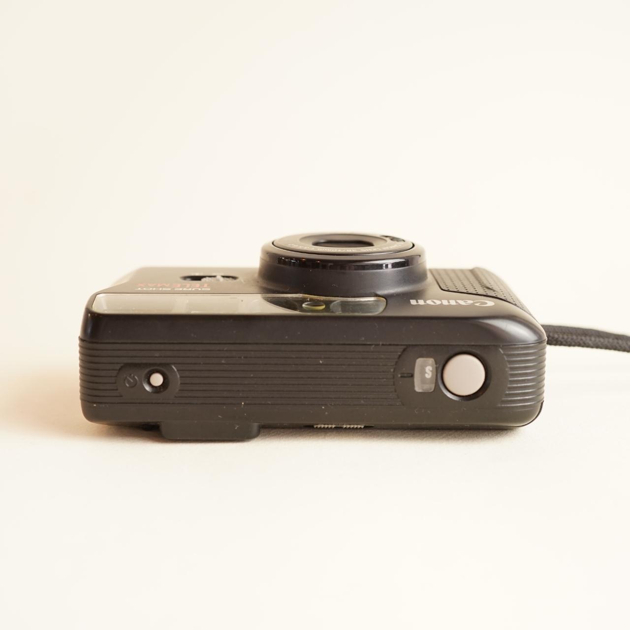 Canon Sure Shot Telemax Film Camera | 35mm Point & Shoot | Tested & Working | Black