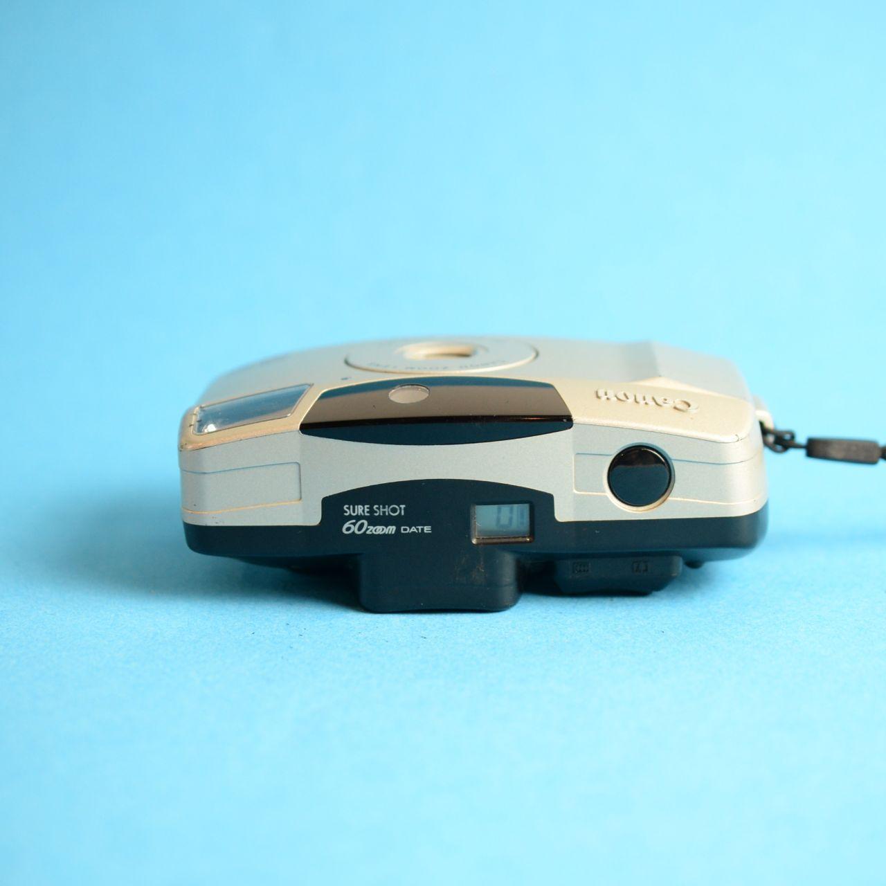 Canon SureShot 60 Zoom Film Camera | 35mm Point & Shoot | Tested & Working | Tan